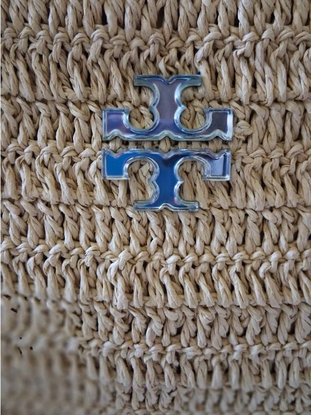 TORY BURCH RAFFIA WRISTLET CLUTCH BAG NWT